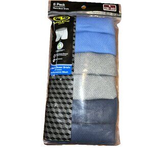 Athletic Works Small Men's Boxer Briefs Underwear 6 Pack New 6” Inseam Mesh